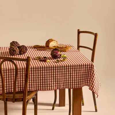Linge de table textile - Nappe vichy en lin et coton - LES PENSIONNAIRES