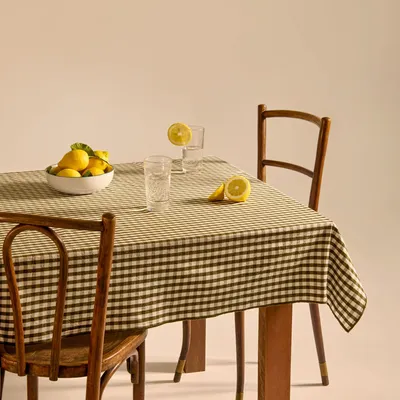Linge de table textile - Nappe vichy en lin et coton - LES PENSIONNAIRES