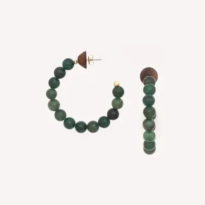 Jewelry - Creole earrings - Aventurine - NATURE BIJOUX