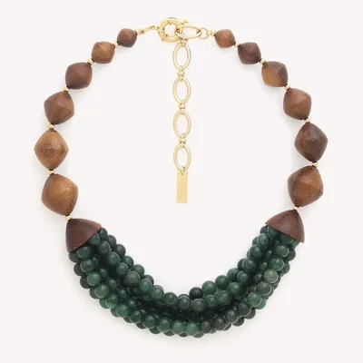 Jewelry - Multirows aventurine necklace - Aventurine - NATURE BIJOUX