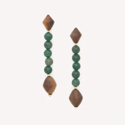 Jewelry - Long post earrings - Aventurine - NATURE BIJOUX