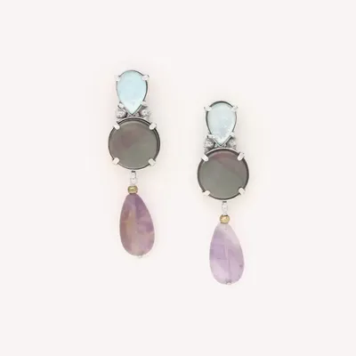 Jewelry - Amethyst drop post earrings - Gotborg - NATURE BIJOUX