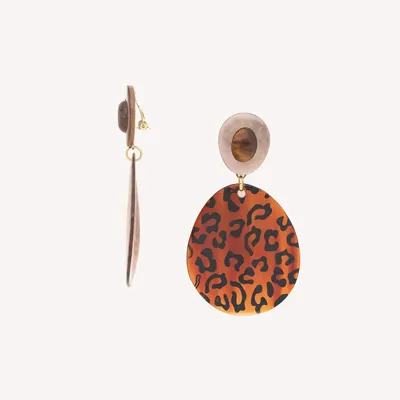 Jewelry - Clip earrings with pendant - Jaguar - NATURE BIJOUX