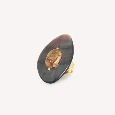 Jewelry - Adjustable oval ring - L'ile Rousse - NATURE BIJOUX