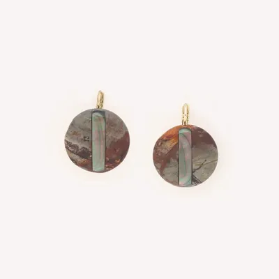 Jewelry - Round french hook earrings - L'ile Rousse - NATURE BIJOUX