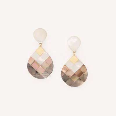 Jewelry - Double drop post earrings - San Lazzaro - NATURE BIJOUX