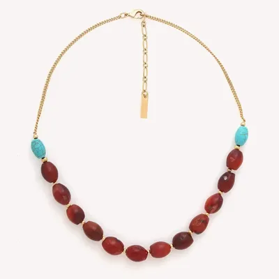 Jewelry - Small agate beads short necklace - Surabaya - NATURE BIJOUX