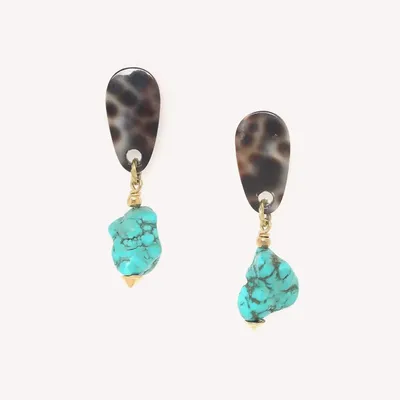 Jewelry - Post earring irregular howlite - Surabaya - NATURE BIJOUX
