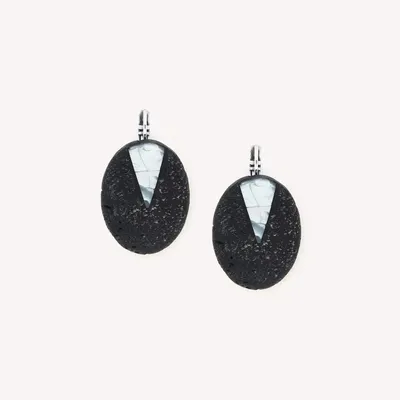 Jewelry - Simple oval french earrings - Volcan - NATURE BIJOUX