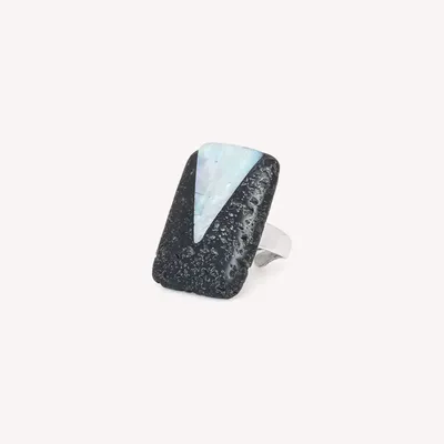 Jewelry - Adjustable rectangular ring - Volcan - NATURE BIJOUX