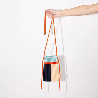 Bags and totes - Pleated Mini Bag | Blue - MULTITUDES