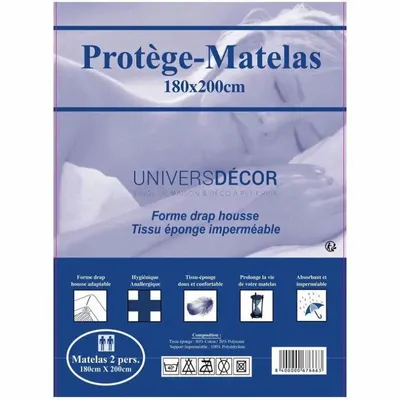 Bed linens - Waterproof, Absorbent and Anti-Dust Mite Mattress Protector 180 x 200 cm - COTON PUR