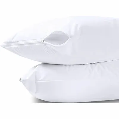 Bed linens - Set of 2 Flannel Pillowcase Protectors 100% Cotton 65 x 65 cm - COTON PUR