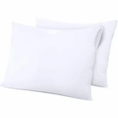 Bed linens - Set of 2 Flannel Pillowcase Protectors 100% Cotton 50 x 70 cm - COTON PUR
