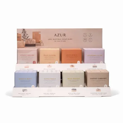 Soaps - BODY BARS Display Set - AZUR NATURAL BODY CARE