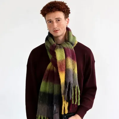 Scarves - PILAR cherry wool scarf - MONSIEUR CHARLI