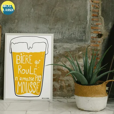Poster - Beer that rolls does not accumulate foam - NIKOLE & RUBEN