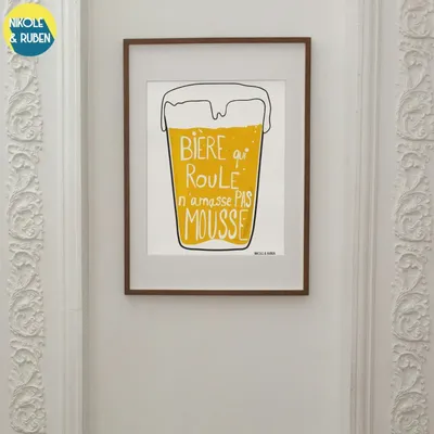 Poster - Beer that rolls does not accumulate foam - NIKOLE & RUBEN