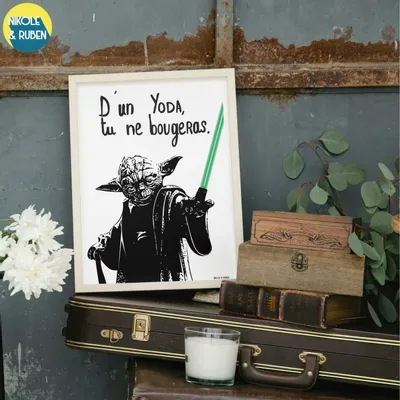 Poster - D'un Yoda tu ne bougeras - NIKOLE & RUBEN