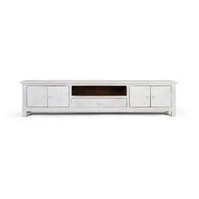 Meubles TV - Meuble TV en manguier blanc vieilli - GINER Y COLOMER