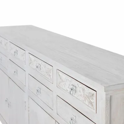 Sideboards - Sideboard in aged white mango wood - GINER Y COLOMER