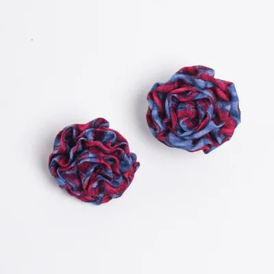 Bijoux - Boucles d'oreilles volantées en sari recyclé - I WAS A SARI