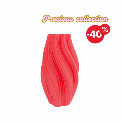 Aménagements pour bureau - Vase « Crème glacée chaude » | Rouge | Collection précédente - AURA 3D