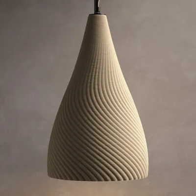 Suspensions - DUNE - Lampe suspendue imprimée en 3D en céramique - KERAMIK