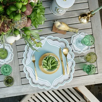 Table linen - Oyster faux leather - TRUFFLE BEE