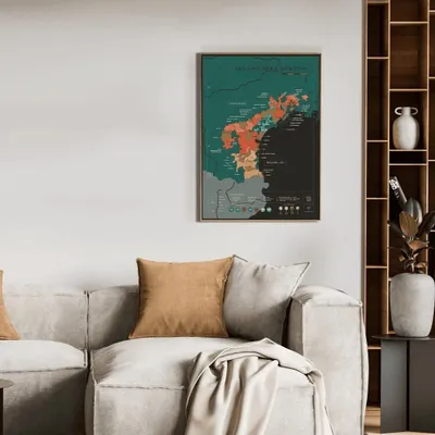 Objets de décoration - Carte du vin à gratter - Languedoc - 1020 DÉGUSTATIONS