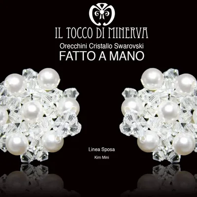 Bijoux - Boucles d'oreilles de mariage en cristal Kim Swarovski - IL TOCCO DI MINERVA
