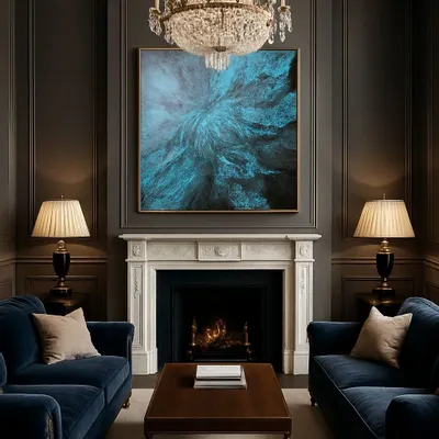 Paintings - Painting acrylic and resin "Underwater Flowers" - TURIK&ART (KSENIIA TURIK)