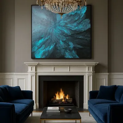Paintings - Painting acrylic and resin "Underwater Flowers" - TURIK&ART (KSENIIA TURIK)
