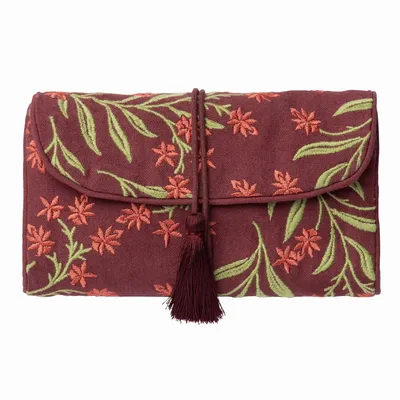 Sacs et cabas - Pochette à bijoux Audrey Bourgogne & Fougère - PALAIS SUSTAINABLE LUXURY