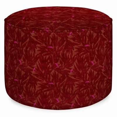 Poufs - Pouf Yoko Bordeaux & Épices - PALAIS SUSTAINABLE LUXURY