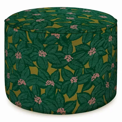 Poufs - Pouf Michelle Mousse & Olive - PALAIS SUSTAINABLE LUXURY