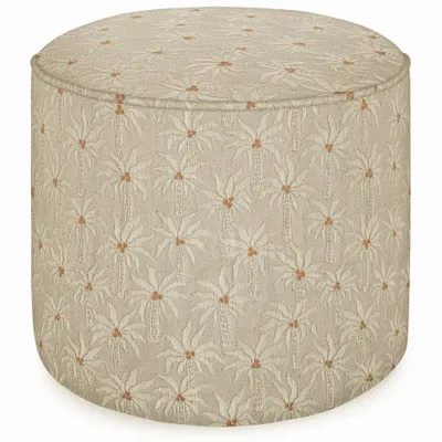 Poufs - Pouf Laura Sable & Écru - PALAIS SUSTAINABLE LUXURY