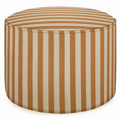 Poufs - Pouf Jackie Caramel & Écru - PALAIS SUSTAINABLE LUXURY