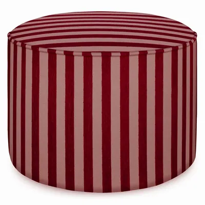 Poufs - Pouf Jackie Bordeaux & Rose - PALAIS SUSTAINABLE LUXURY