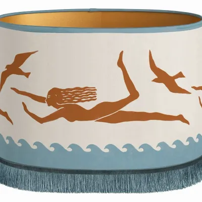 Blinds - Palais x Hôtel Magique Lampshade Thalassa Smokey Blue & Spice - PALAIS SUSTAINABLE LUXURY