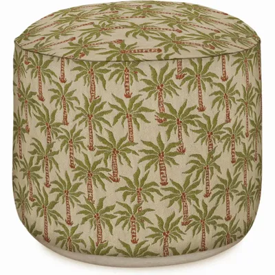 Outdoor decorative accessories - Outdoor pouf Laura Olive & Spice - PALAIS SUSTAINABLE LUXURY