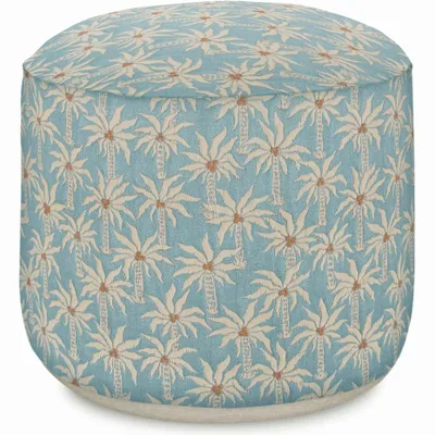 Outdoor decorative accessories - Outdoor Pouf Laura Ice & Ecru - PALAIS SUSTAINABLE LUXURY