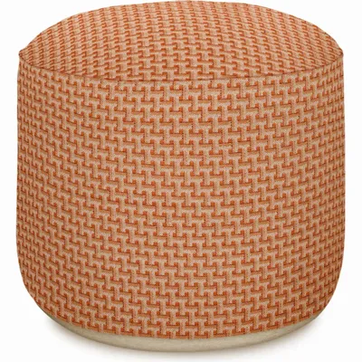Outdoor decorative accessories - Outdoor Pouf Janis Burnt Orange - PALAIS SUSTAINABLE LUXURY