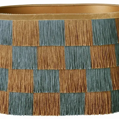 Blinds - Lampshade Giselle Caramel & Dusty Blue - PALAIS SUSTAINABLE LUXURY