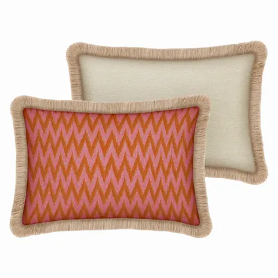Tissus pour extérieurs - Coussin Rosita Orange & Rose - PALAIS SUSTAINABLE LUXURY