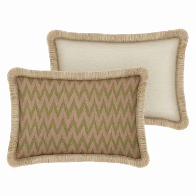 Tissus pour extérieurs - Coussin Rosita Olive & Rose - PALAIS SUSTAINABLE LUXURY
