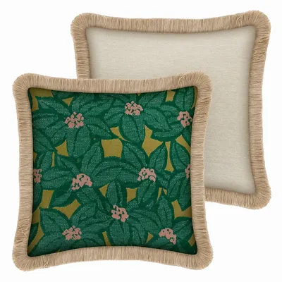 Tissus pour extérieurs - Coussin Michelle Mousse & Olive - PALAIS SUSTAINABLE LUXURY