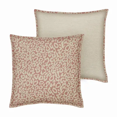 Tissus pour extérieurs - Coussin Maya Rose & Écru - PALAIS SUSTAINABLE LUXURY
