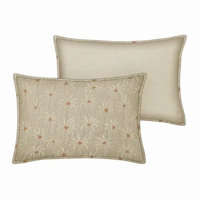 Tissus pour extérieurs - Coussin Laura Sable & Écru - PALAIS SUSTAINABLE LUXURY