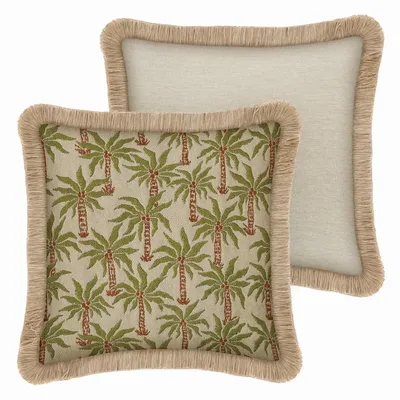 Garden textiles - Cushion Laura Olive & Spice - PALAIS SUSTAINABLE LUXURY